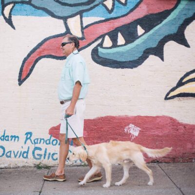 Russell and his dog Capers